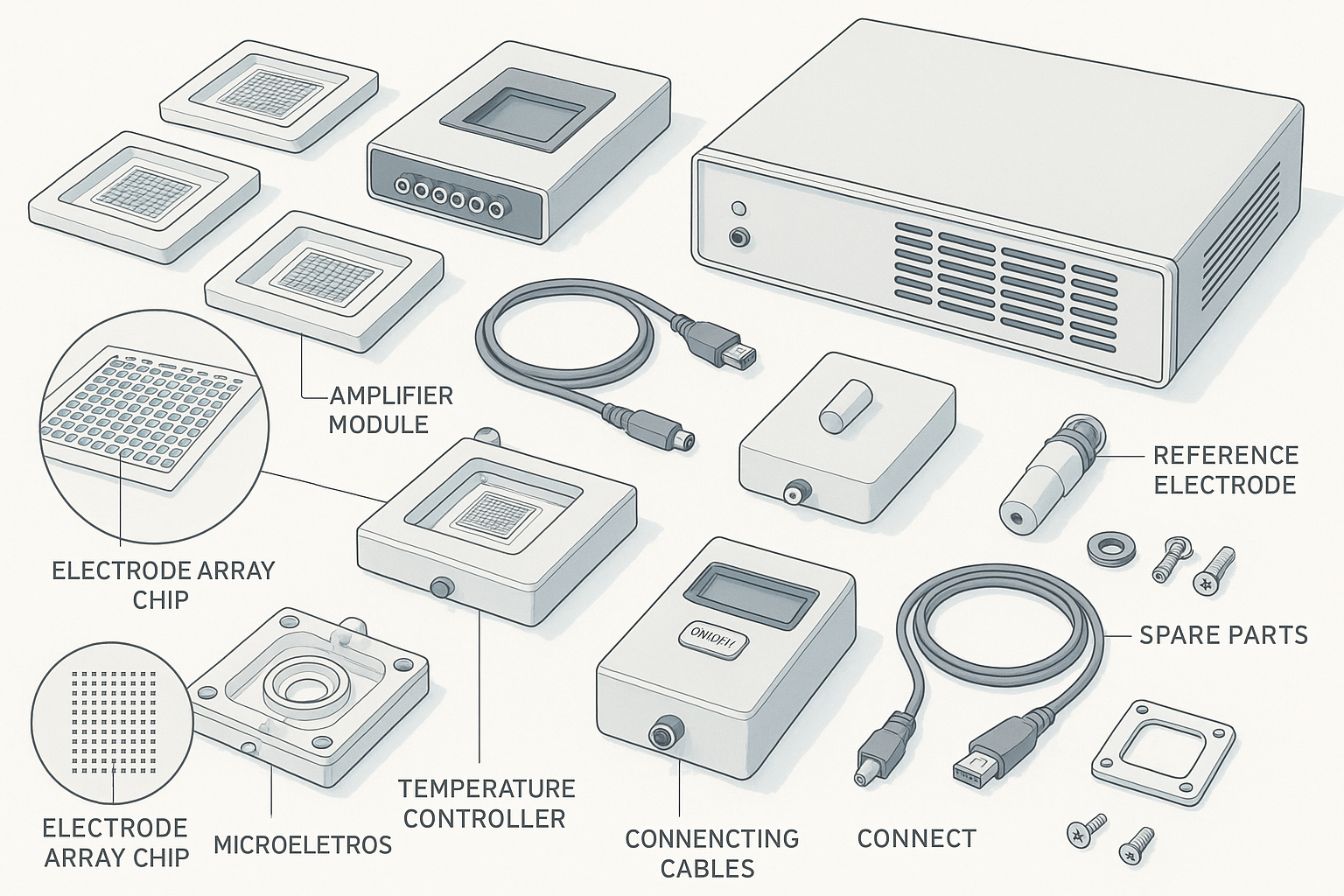 MultiElectrode Arrays : MEA System Components and Spare Parts